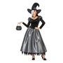 Otros Disfraz de Bruja Plateada para Halloween Mujer Adulto Talla XL - Vestido y Sombrero de Punta