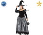 Otros Disfraz de Bruja Plateada para Halloween Mujer Adulto Talla XL - Vestido y Sombrero de Punta