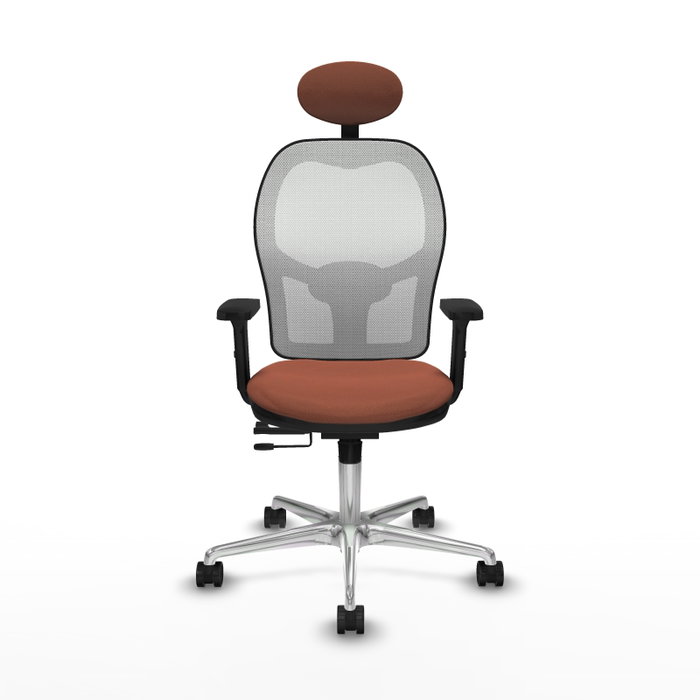 PIQUERAS Y CRESPO Silla de oficina Jorquera con mecanismo Sincro/Traslack, Marrón y Blanco PIQUERAS Y CRESPO Silla de oficina Jorquera con mecanismo Sincro/Traslack, Marrón y Blanco