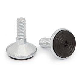 HERRAJES ALK Pie Nivelador Regulable Ø25 H31 M8 Zincado