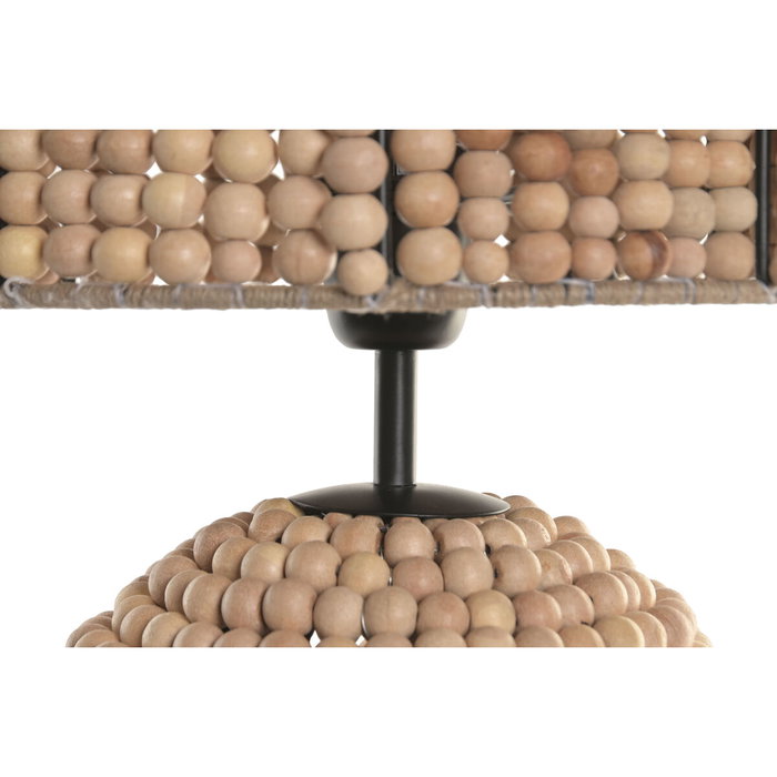 DKD Home Decor Lámpara de Sobremesa Madera y Metal Marrón 28x28x56 cm DKD Home Decor Lámpara de Sobremesa Madera y Metal Marrón 28x28x56 cm
