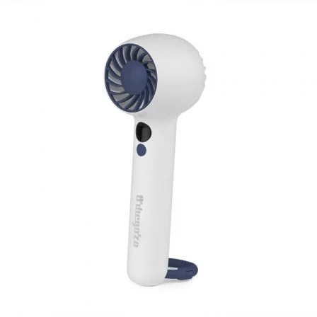 Orbegozo Ventilador de Mano HF 2200 - 3 Velocidades, Display Digital, Batería 1200 mAh USB-C, con Gancho, Color Negro