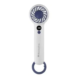 Orbegozo Ventilador de Mano HF 2200 - 3 Velocidades, Display Digital, Batería 1200 mAh USB-C, con Gancho, Color Negro