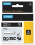 Dymo Cinta de Etiquetas Industrial Rhino ID1-19 Blanco sobre Negro 19mm x 5.5m