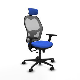 PIQUERAS Y CRESPO Silla de oficina Jorquera con Mecanismo Sincro/Traslack, Azul y Gris