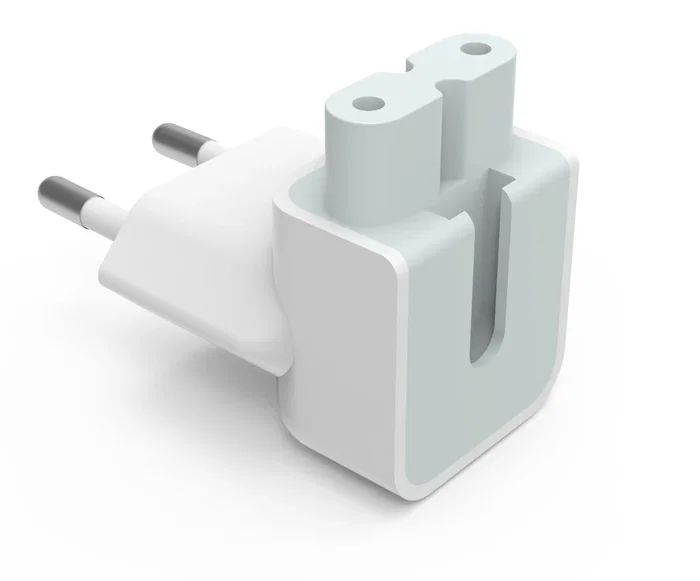 Vision TC-PF8AEU Adaptador Eléctrico Tipo F (Europeo) Hembra C7 Blanco, para Fuente de Alimentación Apple MacBook, Certificaciones CE