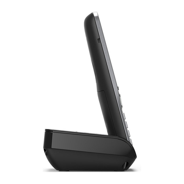 Gigaset COMFORT 500A duo Teléfono DECT/analógico con contestador automático, manos libres e identificador de llamadas, Negro/Plata