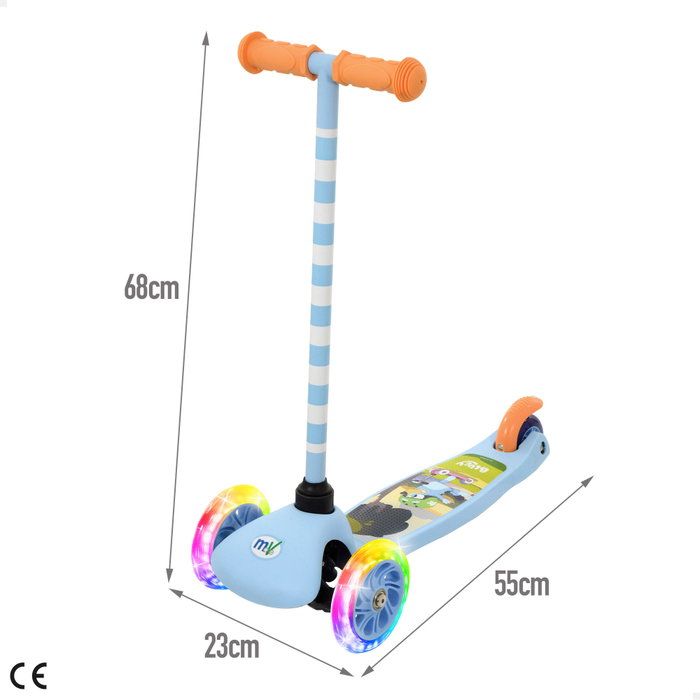 Bluey-Scooter Patinete Inclinable con Luz