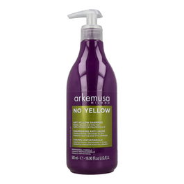Arkemusa No Yellow Champú Profesional 500ml Neutraliza Tonos Amarillos Cabello Rubio Decolorado