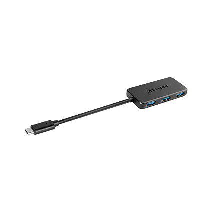 Transcend HUB2C Hub USB 3.1 Type-C de 4 Puertos Negro