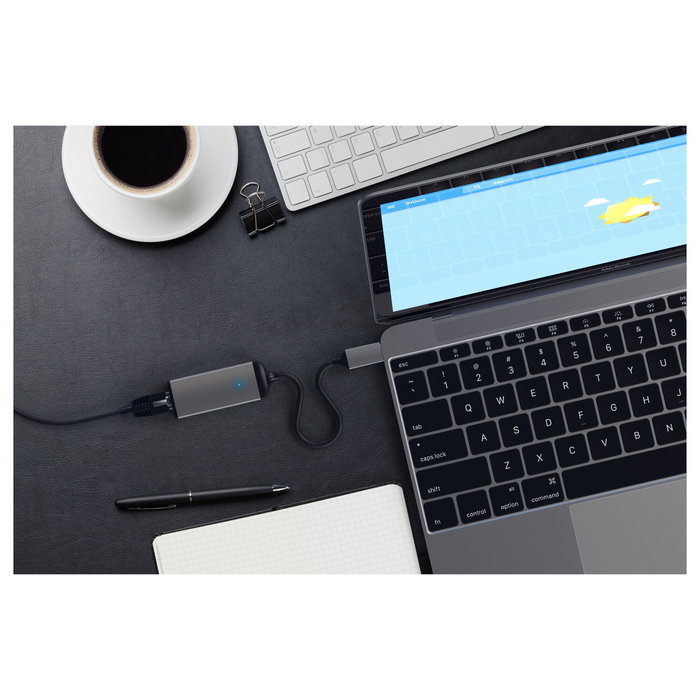 Satechi ST-TCENM Adaptador USB-C a Ethernet, Gris