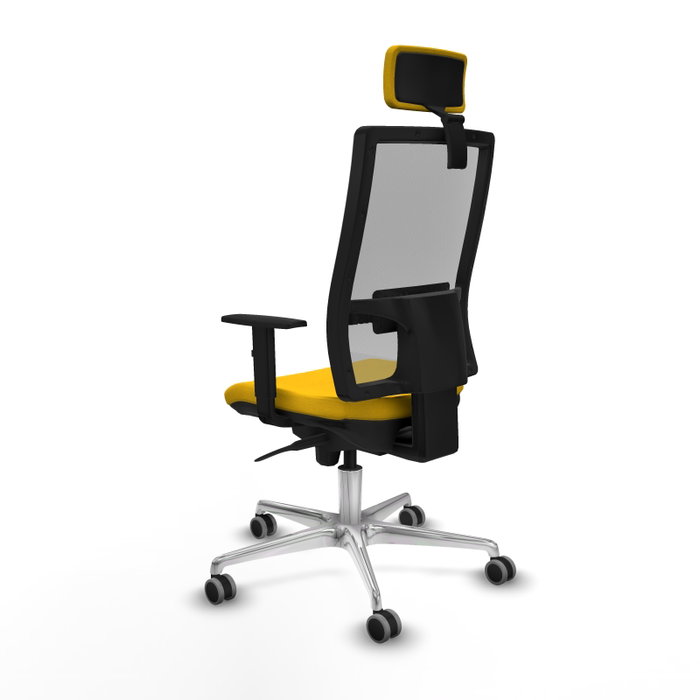 PIQUERAS Y CRESPO Silla de oficina Horna con mecanismo Sincro, Amarillo y Gris PIQUERAS Y CRESPO Silla de oficina Horna con mecanismo Sincro, Amarillo y Gris