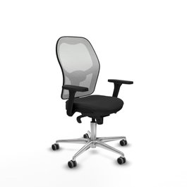 PIQUERAS Y CRESPO Silla de oficina Jorquera con mecanismo Sincro, Negro y Blanco