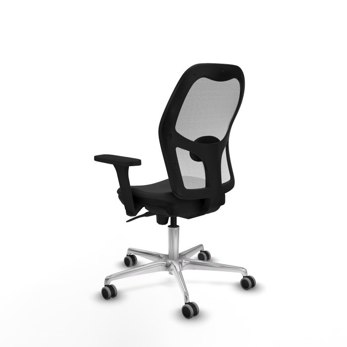 PIQUERAS Y CRESPO Silla de oficina Jorquera con mecanismo Sincro, Negro y Blanco