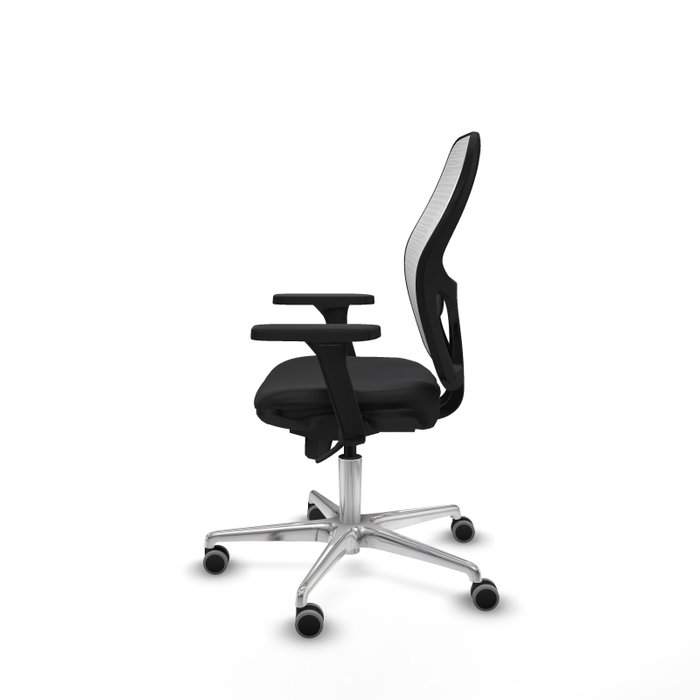 PIQUERAS Y CRESPO Silla de oficina Jorquera con mecanismo Sincro, Negro y Blanco