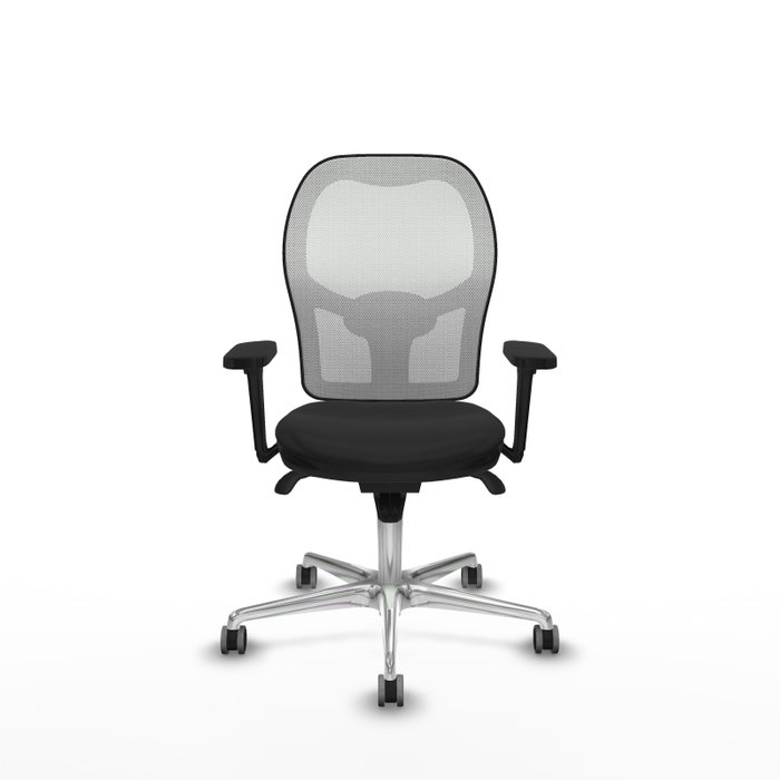 PIQUERAS Y CRESPO Silla de oficina Jorquera con mecanismo Sincro, Negro y Blanco