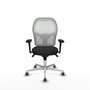 PIQUERAS Y CRESPO Silla de oficina Jorquera con mecanismo Sincro, Negro y Blanco