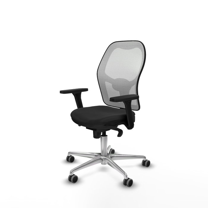 PIQUERAS Y CRESPO Silla de oficina Jorquera con mecanismo Sincro, Negro y Blanco