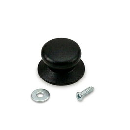 Silex Pomo de Nylon Negro para Tapas de Cazuela Universal - 5,8 x 3,3 cm - Incluye Tornillo y Arandela