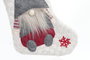 DKD Home Decor Calcetín Navidad Tradicional Blanco Rojo Gris 2 x 47 x 24 cm (12 Unidades)