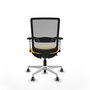 PIQUERAS Y CRESPO Silla de oficina Haches con mecanismo Sincro/Traslack, Amarillo y Gris