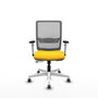 PIQUERAS Y CRESPO Silla de oficina Haches con mecanismo Sincro/Traslack, Amarillo y Gris