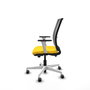 PIQUERAS Y CRESPO Silla de oficina Haches con mecanismo Sincro/Traslack, Amarillo y Gris