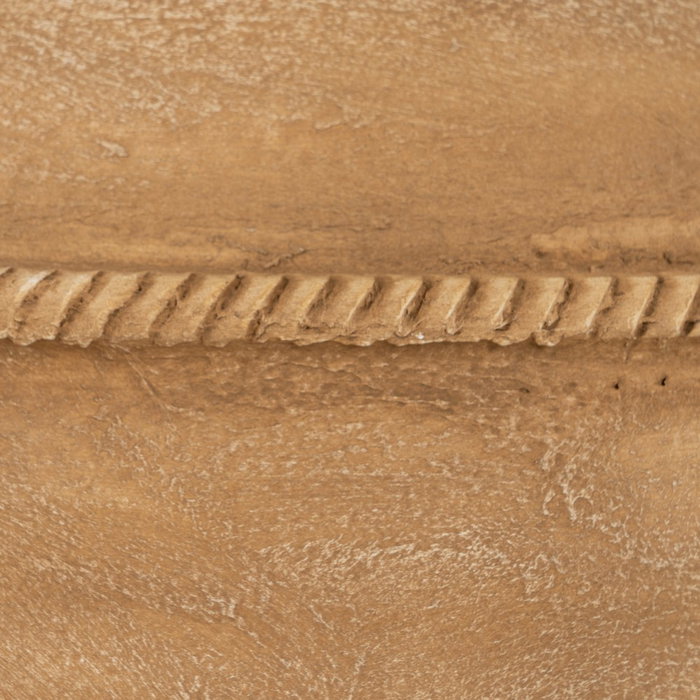 Tinaja Beige Cerámica Decoración 27 X 27 X 37 cm