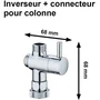 Edouard Rousseau EDR3047404230746 Desviador y conector de columna de ducha Estándar Cromo