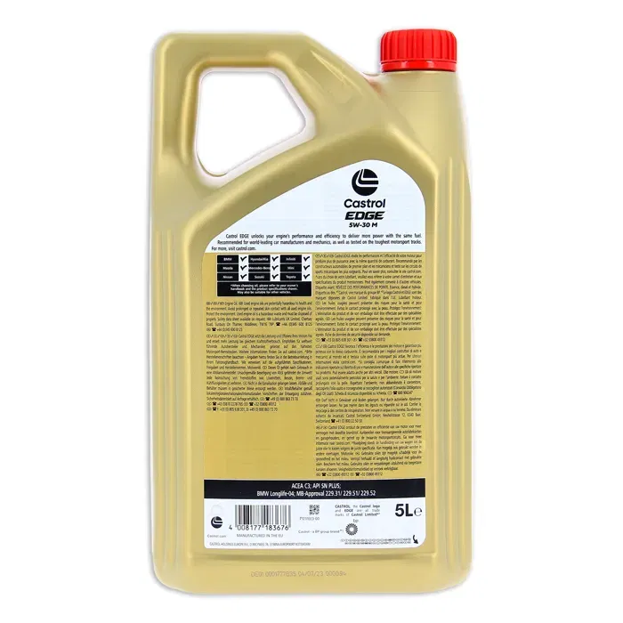 Castrol ACEITE DE MOTOR EDGE 5W-30 M - 5L Castrol ACEITE DE MOTOR EDGE 5W-30 M - 5L