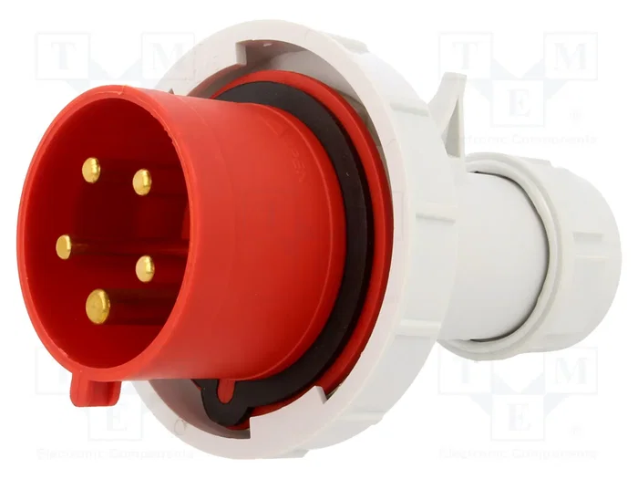 PAWBOL Enchufe Macho Trifásico 32A 5 Pines 400V AC PAWBOL Enchufe Macho Trifásico 32A 5 Pines 400V AC