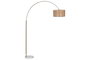 DKD Home Decor Lámpara Pie Moderno Ratán Mármol Natural Blanco Dorado 126x40x193 cm