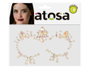 Joyas faciales adhesivas iridiscentes glow in the dark con diseño curvo