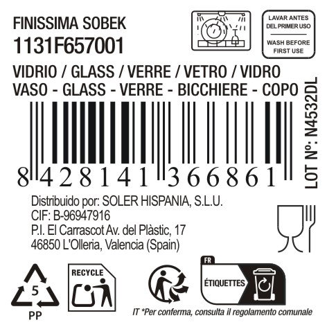 La Mediterranea Vaso Finissima Sobek 66cl MD