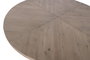 DKD Home Decor Mesa Redonda de Comedor Urbana, Madera y Metal, 120 cm, Color Marrón y Blanco, 76 cm de Alto