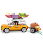 LEGO 42659 Friends Amistad Excursión en Coche por Carretera con Remolque, 2 Minipersonajes y Figura de Cachorrita - Juego de Construcción Aventura +6 Años