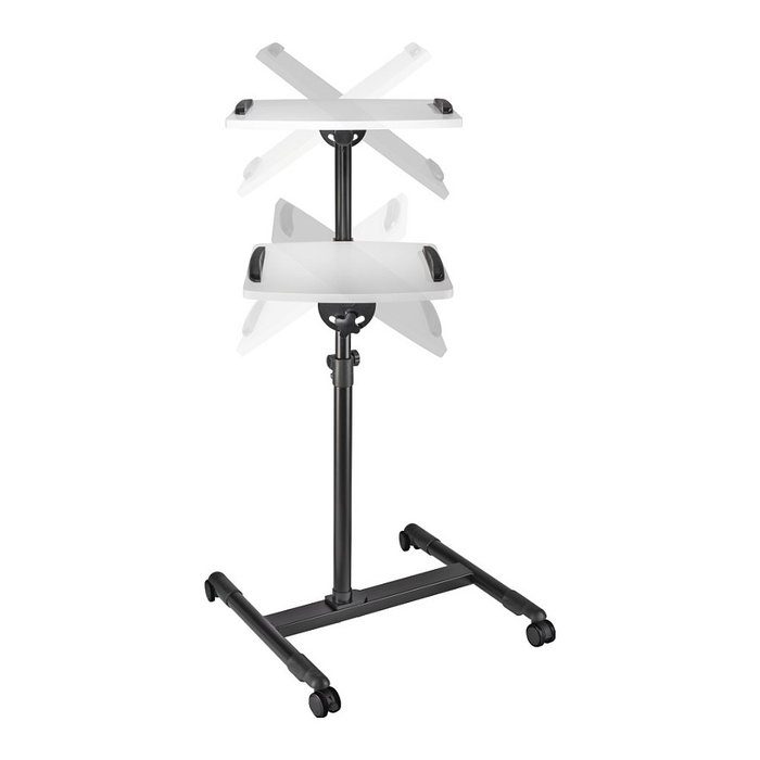 Hama Mesa para proyector 77510 de 2 niveles, Negro y Blanco