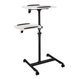 Hama Mesa para proyector 77510 de 2 niveles, Negro y Blanco