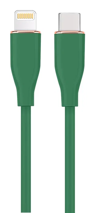 Gembird CC-USB2S-CM8PM-1.5M-G Cable de carga y datos USB-C a Lightning 1.5 m, Verde, para iPhone y iPad