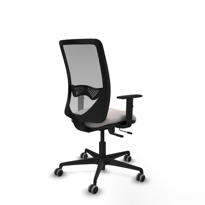 PIQUERAS Y CRESPO Silla de oficina Zulema con mecanismo Sincro/Traslack, Blanco y Gris