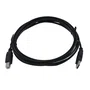 Kramer Cable USB 2.0 de 1.8 m, USB A Macho a USB B Macho, 480 Mbit/s, Negro