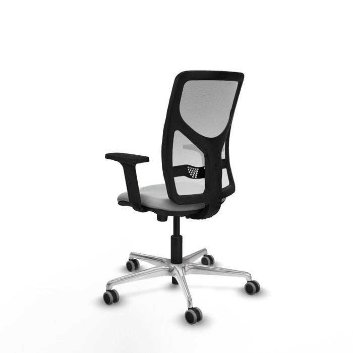 PIQUERAS Y CRESPO Silla de oficina Motilla con mecanismo Sincro, Gris claro y Blanco