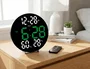 Q-connect Reloj Digital de Pared con Alarma, Sensor de Temperatura y Humedad, Brillo Ajustable, 27 cm
