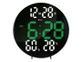 Q-connect Reloj Digital de Pared con Alarma, Sensor de Temperatura y Humedad, Brillo Ajustable, 27 cm