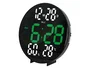 Q-connect Reloj Digital de Pared con Alarma, Sensor de Temperatura y Humedad, Brillo Ajustable, 27 cm
