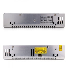 Transformador LED 230VAC a 12VDC 300W 25A Fuente Alimentación Regulada IP20