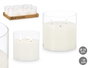 Giftdecor Vela Led 3 Luces en Vaso de Cristal 15x15x15 cm (Set de 6)