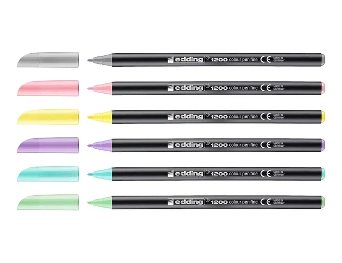 Edding Rotulador 1200 Colores Pastel Surtidos Estuche 6 Unidades