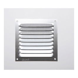 Fepre Rejilla de Aluminio 0.6 Natural sin Borde 100x100mm Cromado