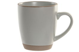 DKD Home Decor Taza Básicos Azul Celeste Gres 9 x 10.5 x 12 cm (6 Unidades) 360ml Apto Microondas y Lavavajillas